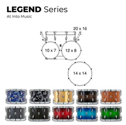 [BATEPERBRIT012] British Drum Co. Legend Fusion Kit  20" LEG-20-FS