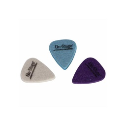 [PUASUKUOSS001] Púas Ukulele fieltro On Stage UPK300 Pack 3 púas