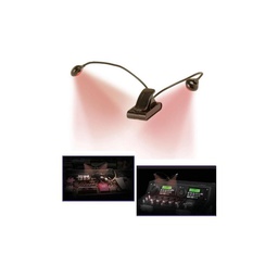 [POLPVAROSS002] On Stage LED202R Portalámparas Luz Roja Clip 2 Brazos